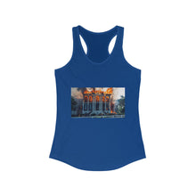 Load image into Gallery viewer, Flaming Mansion Racerback Tank, Graphic Tank Top, Comfortable Summer Apparel, Casual Tee for Women, Unique Gift, Vintage Style
