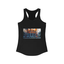 Load image into Gallery viewer, Flaming Mansion Racerback Tank, Graphic Tank Top, Comfortable Summer Apparel, Casual Tee for Women, Unique Gift, Vintage Style